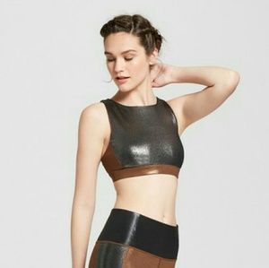 Metallic Atrappy Back Sports Bra NWT
